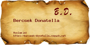 Bercsek Donatella névjegykártya